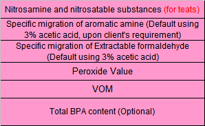 法國測試物性要求 法國測試物性要求